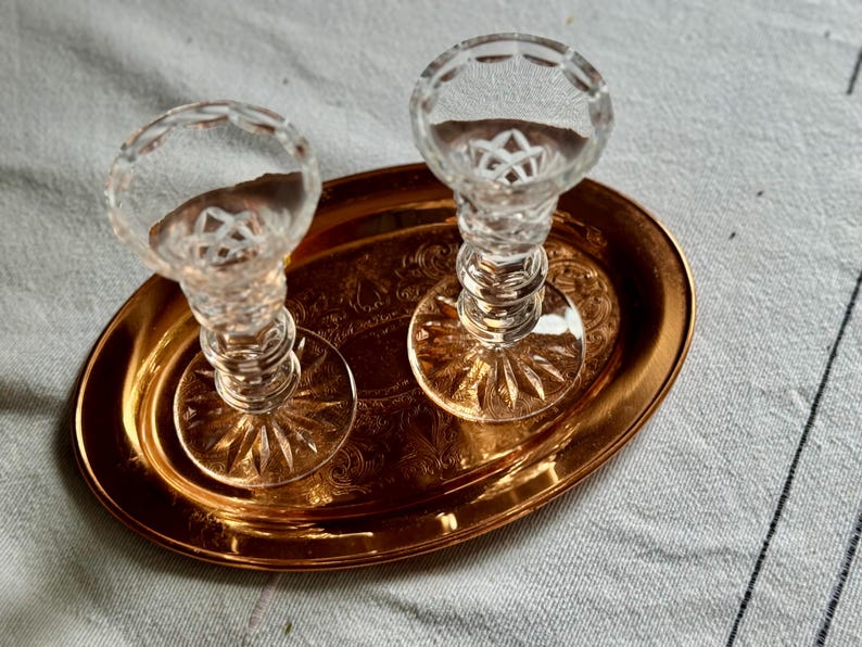 Pair of Vintage Cut Crystal Candlesticks – Likely Waterford bild 6