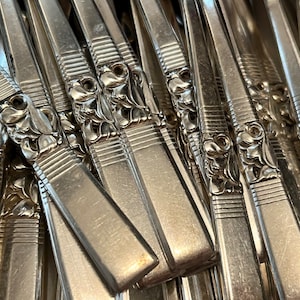 Vintage 1948 Morning Star Silverware Set – Art Deco Community Oneida for 8 (48pcs) image 7