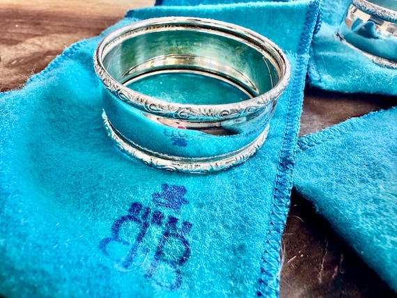 Birks Sterling Silver Napkin Ring | Vintage Elegant Band, Original Pouch