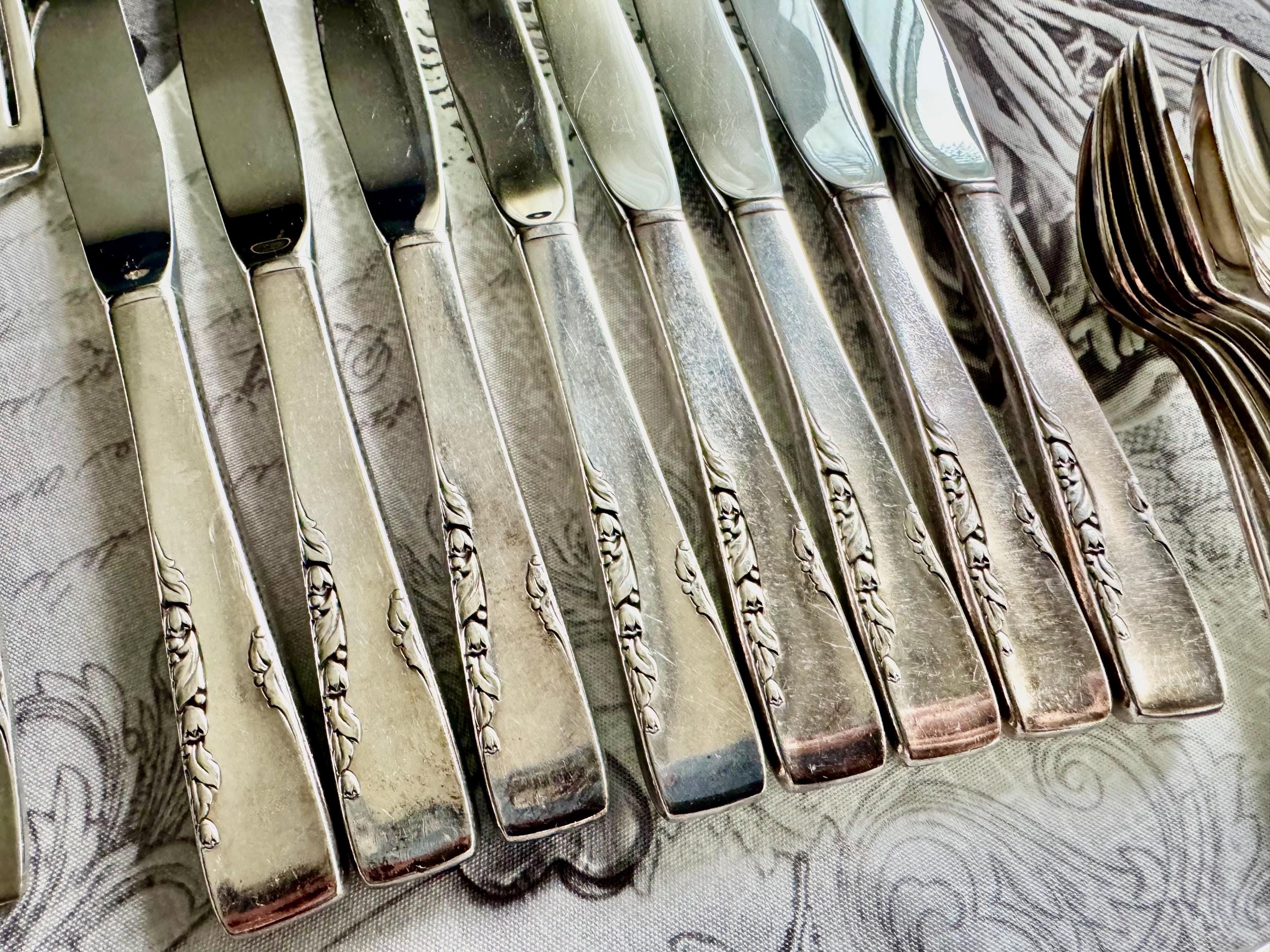 Vintage 1881 Rogers “Proposal” Silverware Set — Serving Set with Carving Knife