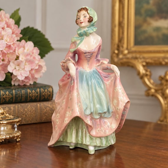 Vintage Royal Doulton Suzette HN 2026 Figurine Leslie Harradine 1949–1959 English Bone China Lady