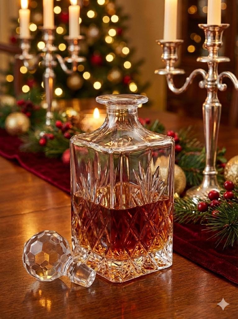 Vintage Crystal Decanters — Two Elegant Styles Available