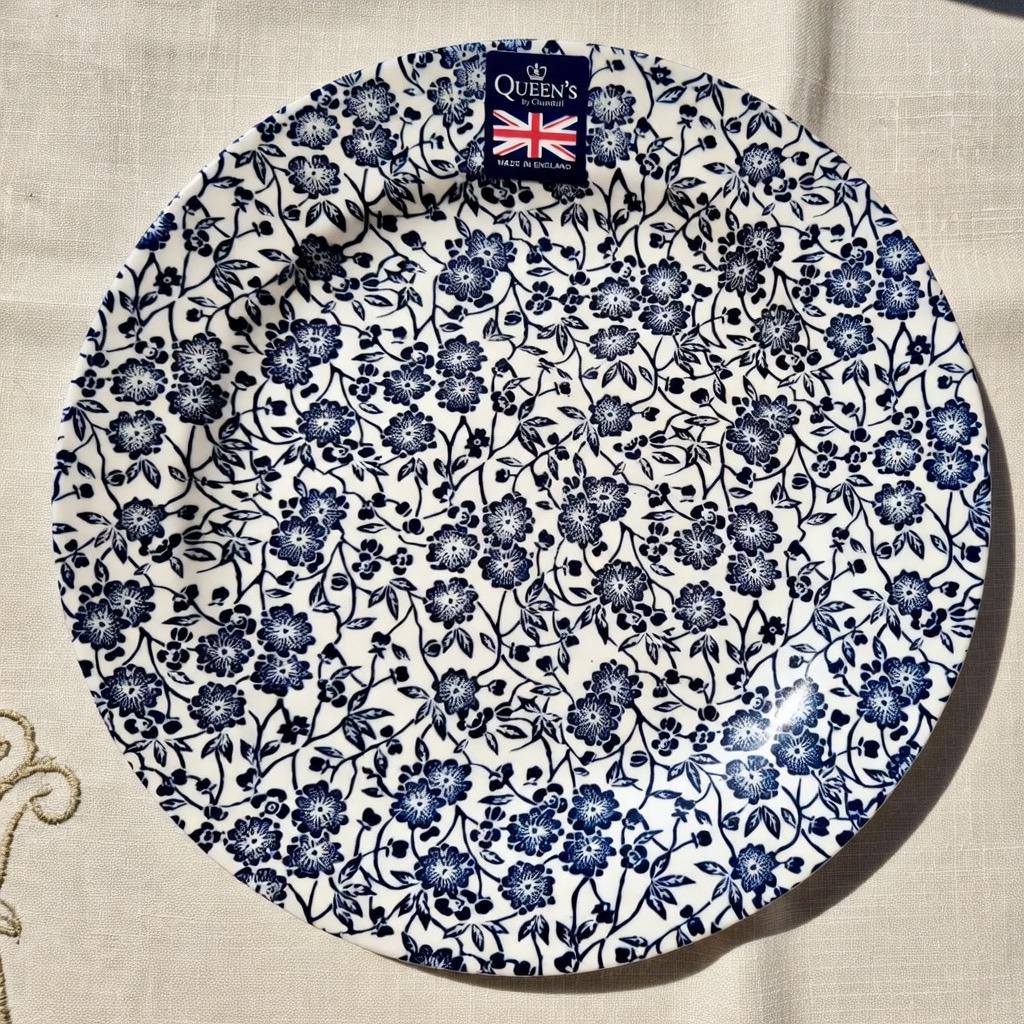 Vintage-Inspired Blue & White Dinner Plates — Mix Match Your Favorites — Made in England