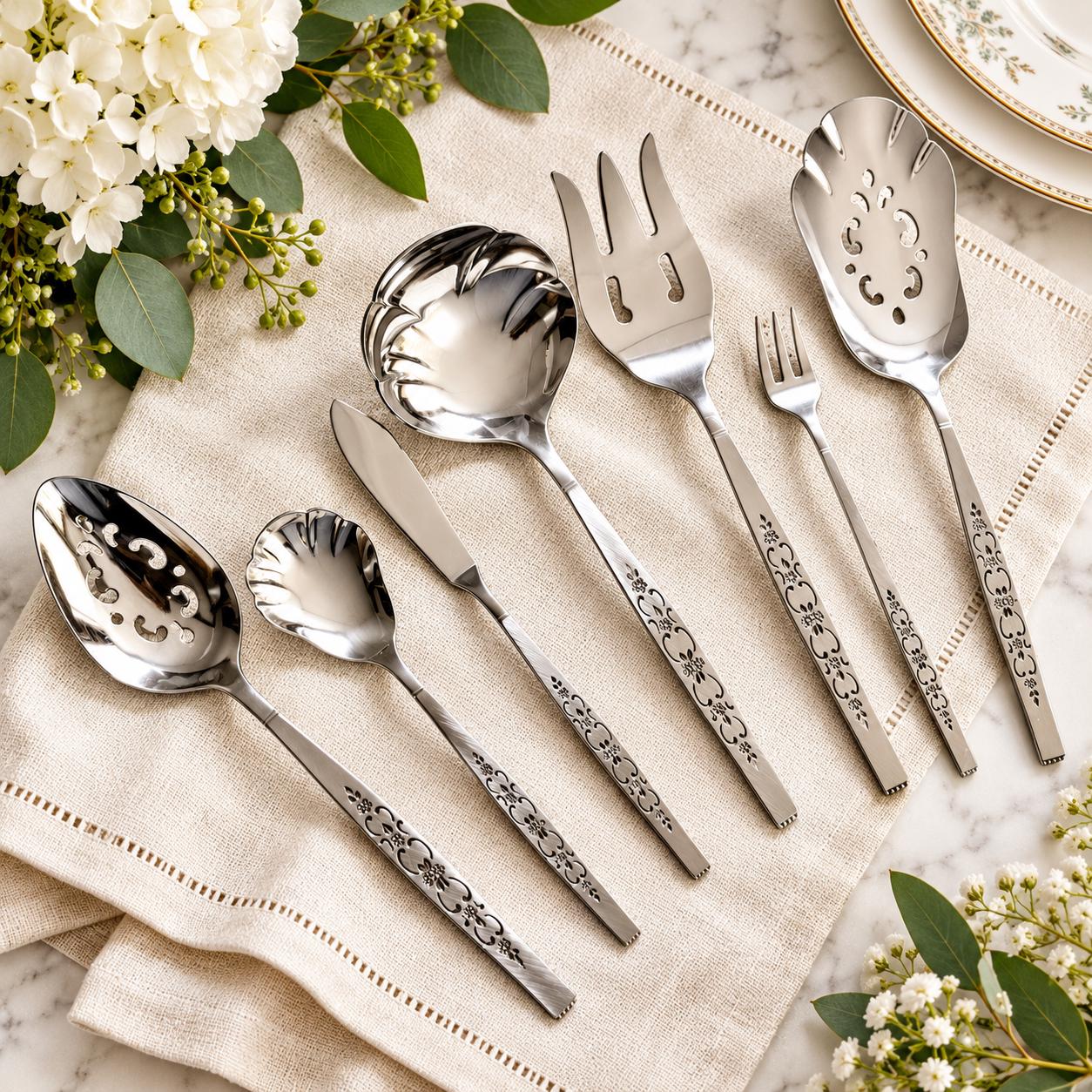Oneida Spanada Stainless Flatware – Custom Set Options – Discontinued 1990s Pattern — Made in USA