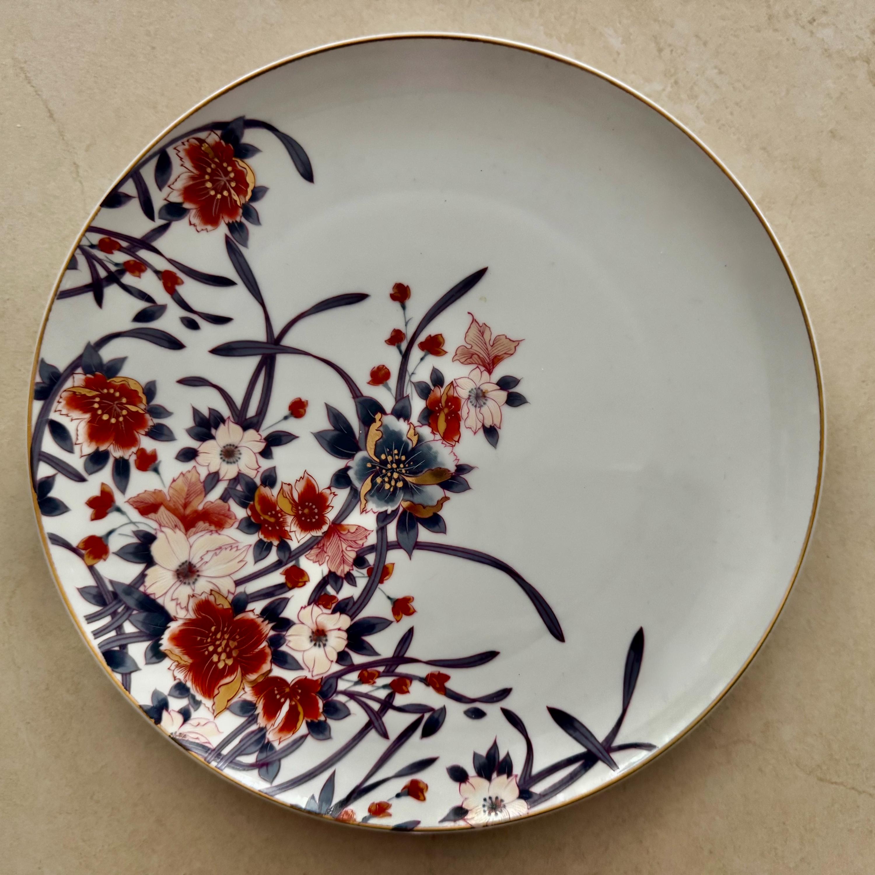Vintage Imari Style Wall Plate Gallery – 7 Piece Mixed Porcelain Collection