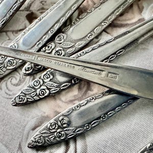 Vintage NASCO “Mariana / Jasmin” Stainless Flatware Collection – Floral Roses Pattern Korea bild 11