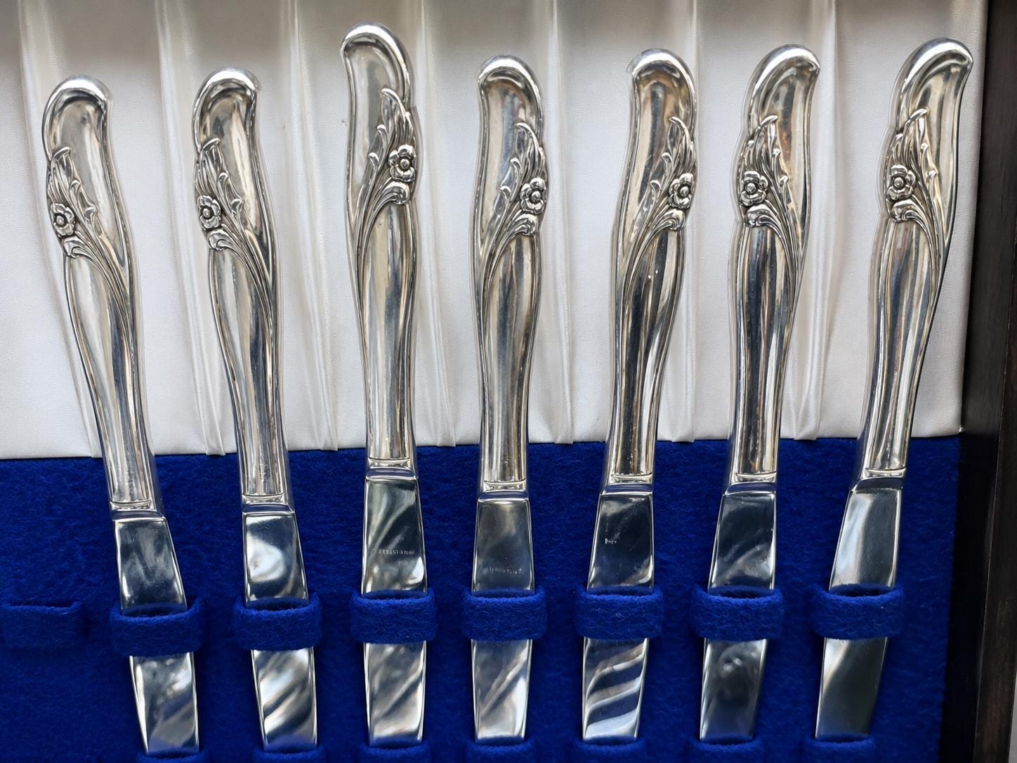 Exquisite 1957 International Silver Silverplate — Complete  Set for 8 — Vintage Floral Silverware Set (44 items)