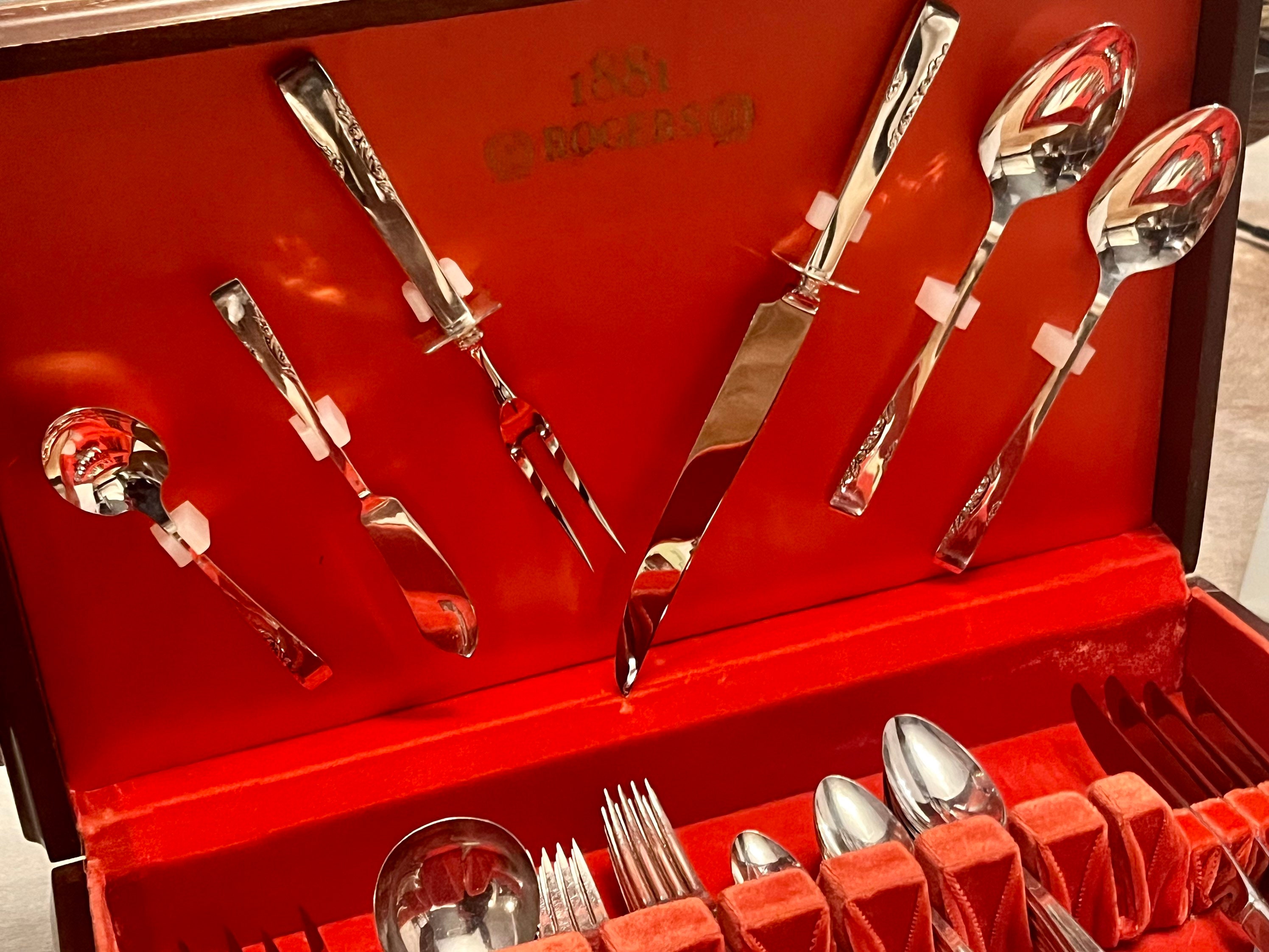 Vintage 1881 Rogers “Proposal” Silverware Set — Serving Set with Carving Knife