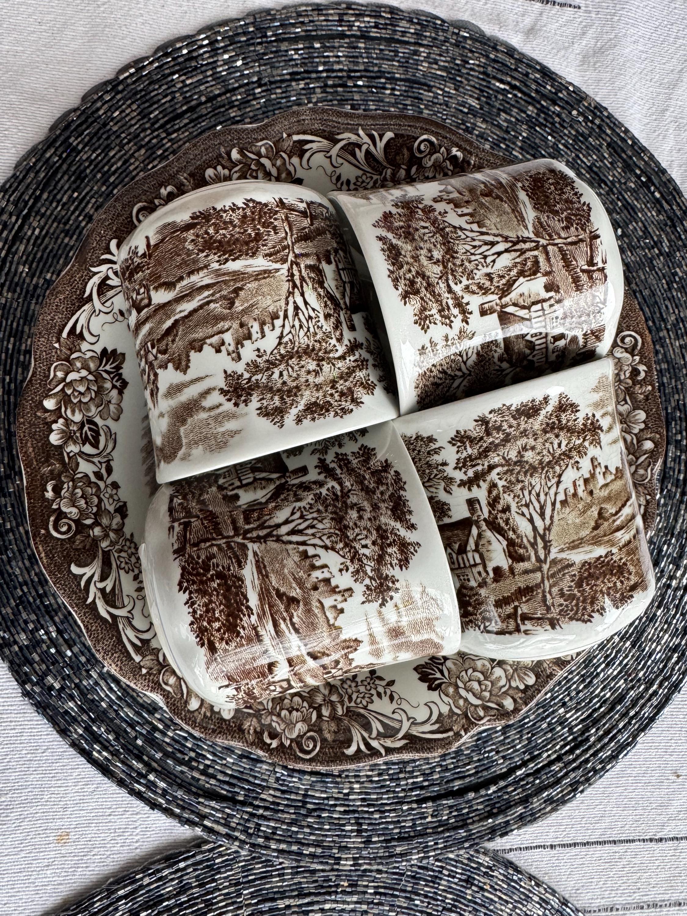 英国ヴィンテージ ロイヤルスタッフォードシャーTransferware トレイ 英国ヴィンテージ ロイヤルスタッフォードシャーTransferware トレイ