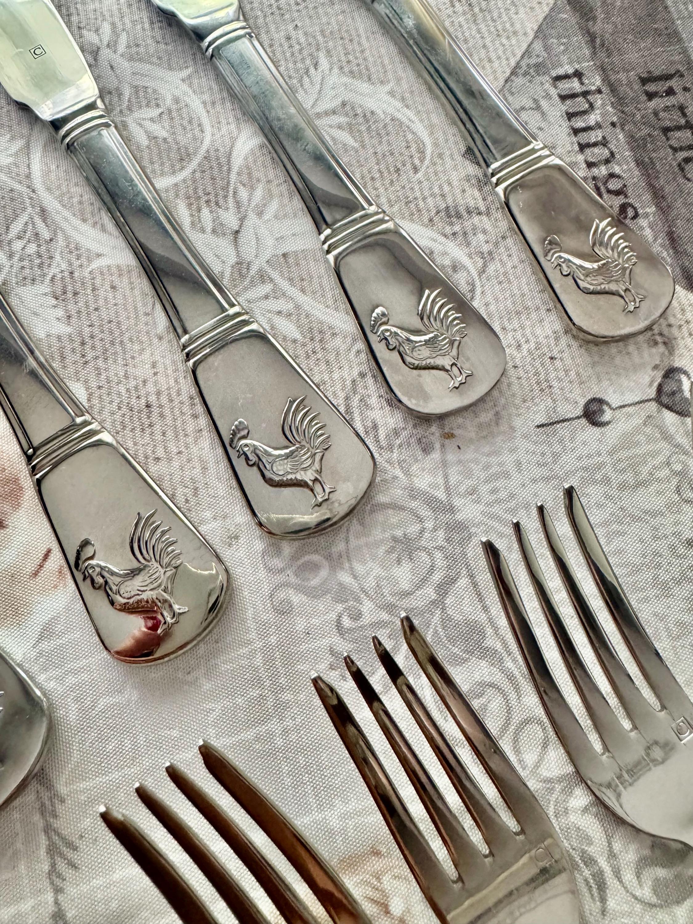 Cuisinart Elite Rooster Flatware Set for 4 – 16 Pieces – Stainless Steel