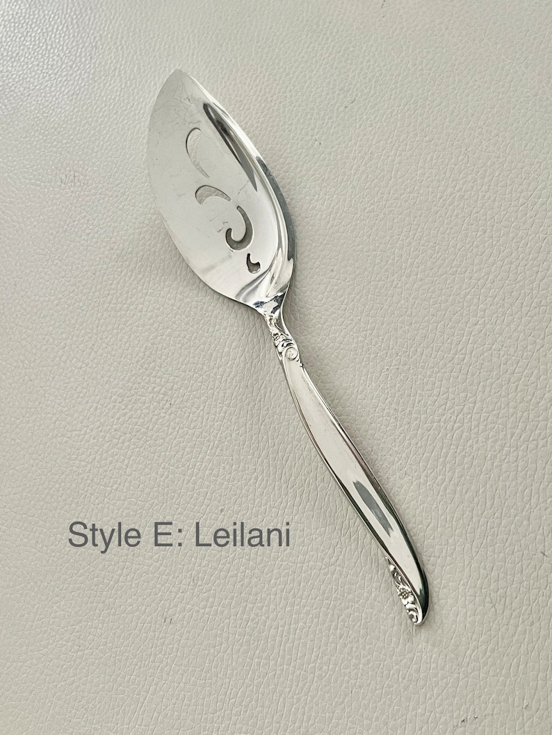 Vintage Perforated Silver Plated Cake Pie Servers - Sold Individually - Pick your favorite Style E: Leilani