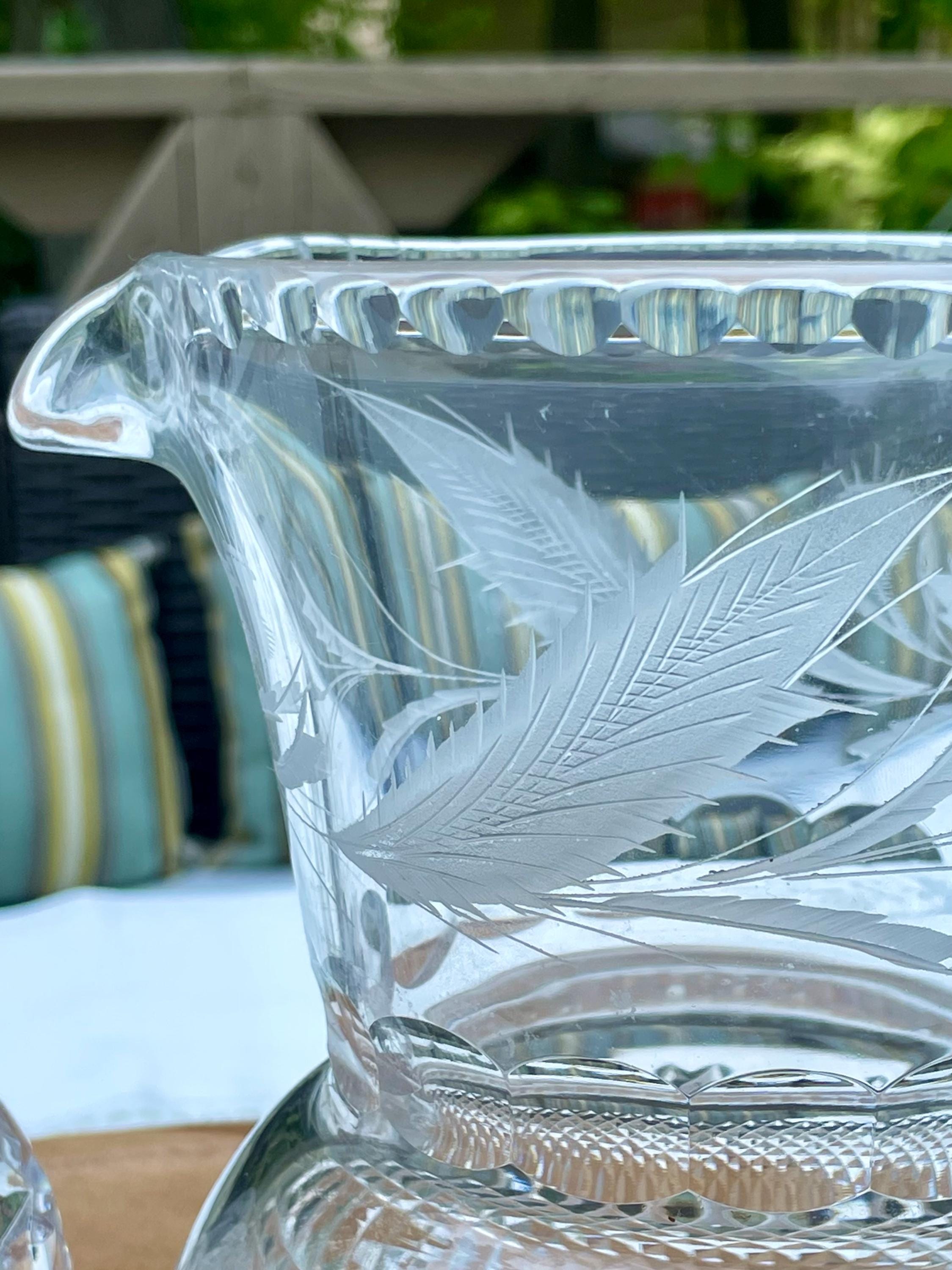 Vintage Heavy Crystal Glass Pitchers – Choose Your Size & Style