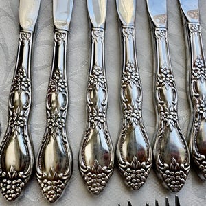 Vintage Oneida Huntington USA (Stainless 1977-1991) Flatware Set – Complete Set for 6 (36 items) Bild 2