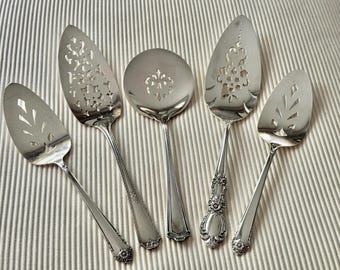Vintage Perforated Silver Plated Cake Pie Servers - Sold Individually - Pick your favorite