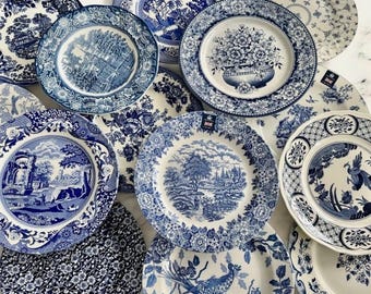 Blue & White Dinner Plate | Vintage-Inspired English Earthenware | Made in England