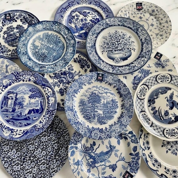 Blue & White Dinner Plate | Vintage-Inspired English Earthenware | Made in England