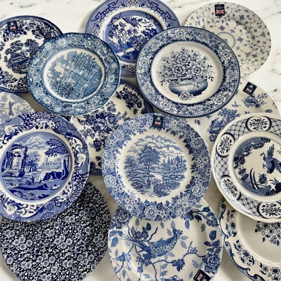 Blue & White Dinner Plate | Vintage-Inspired English Earthenware | Made in England