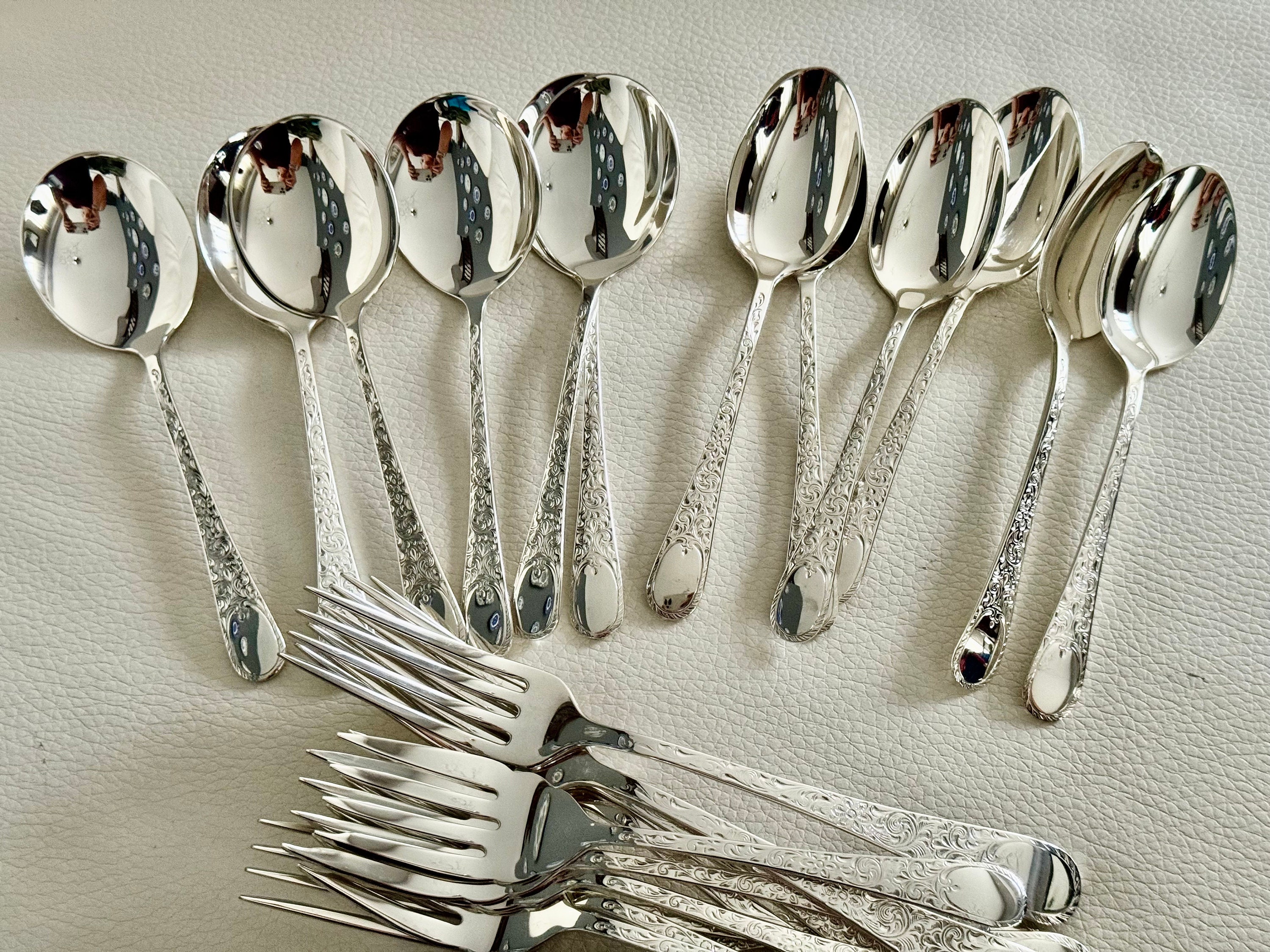 Vintage Birks Regency — Silver Plated — Carillon — Luncheon Set for Two Persons 8pcs