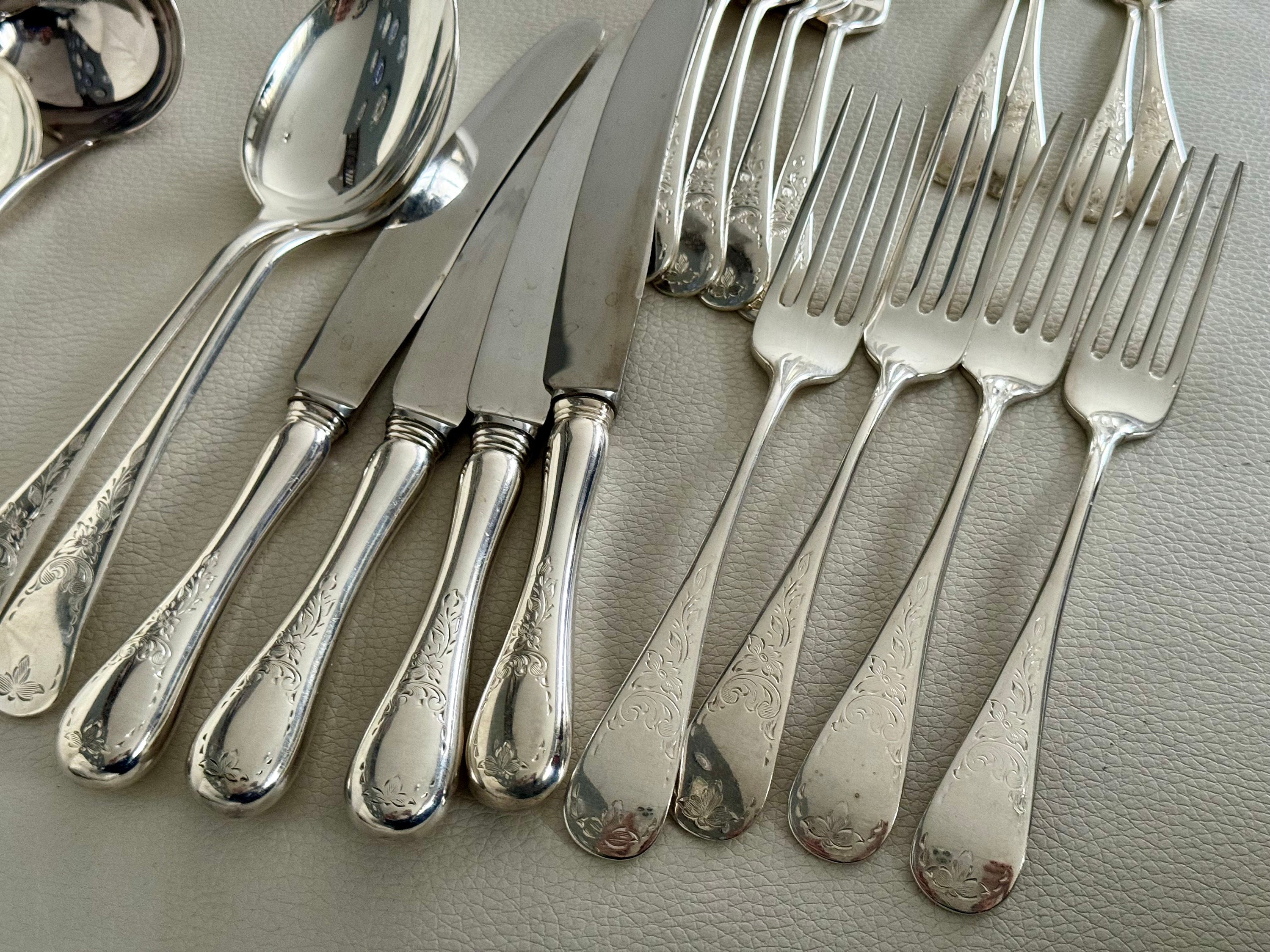 Vintage Birks Regency - Silver Plated - Queen Mary - Complete Set for 6 or 12 Persons