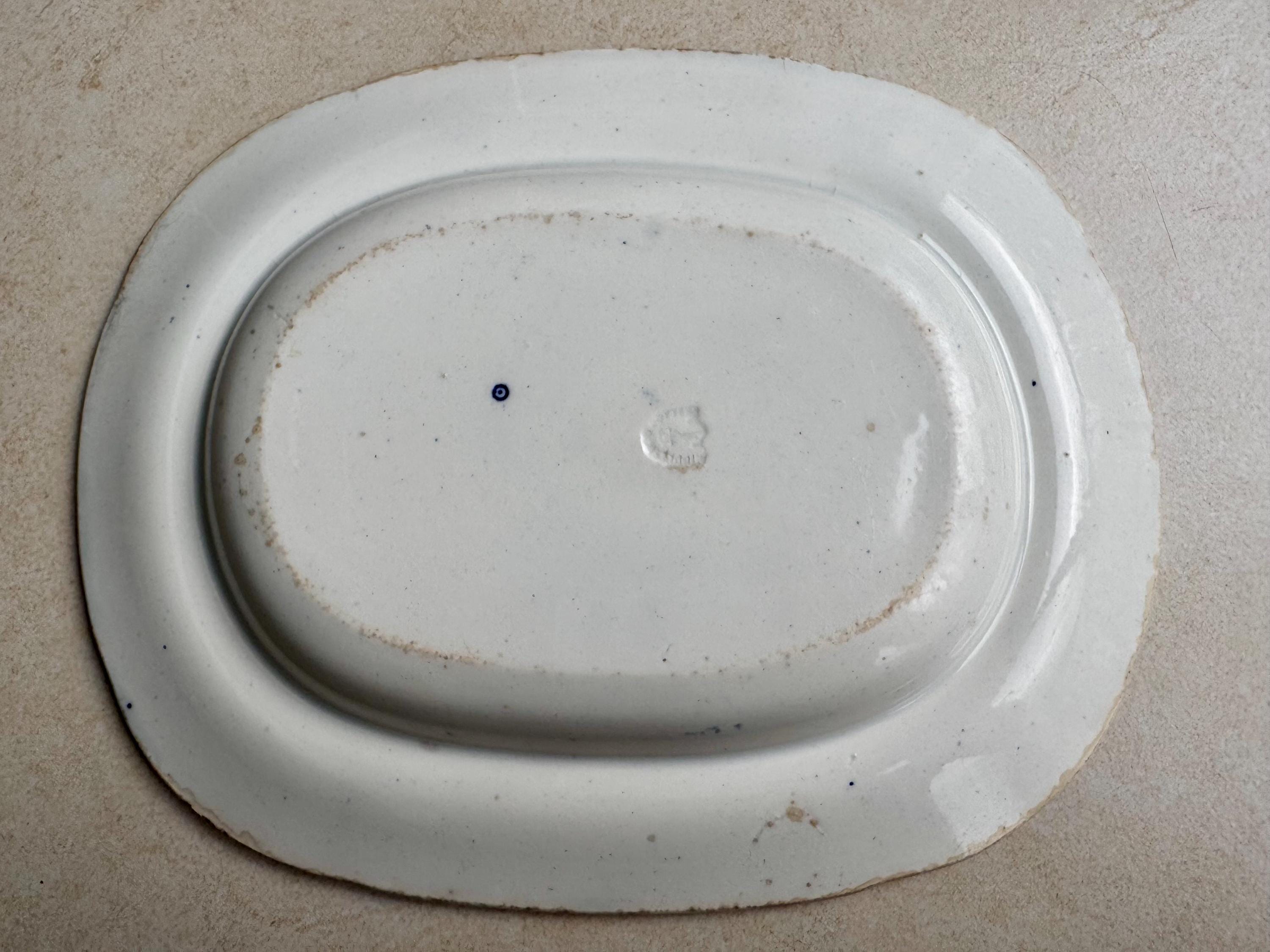 Rare Unique Antique Blue & White Transferware Wall Plate Collection – 5-Piece Assortment