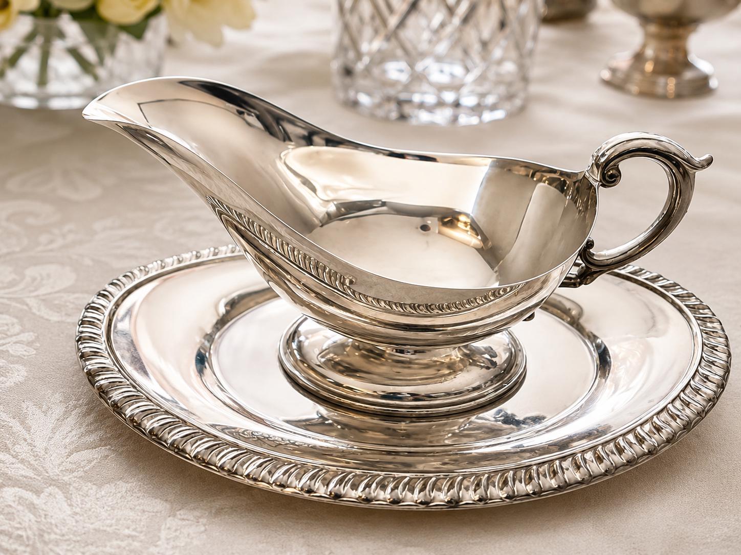 Vintage Silverplate Gravy Boats With Matching Underplates — Sold Individually