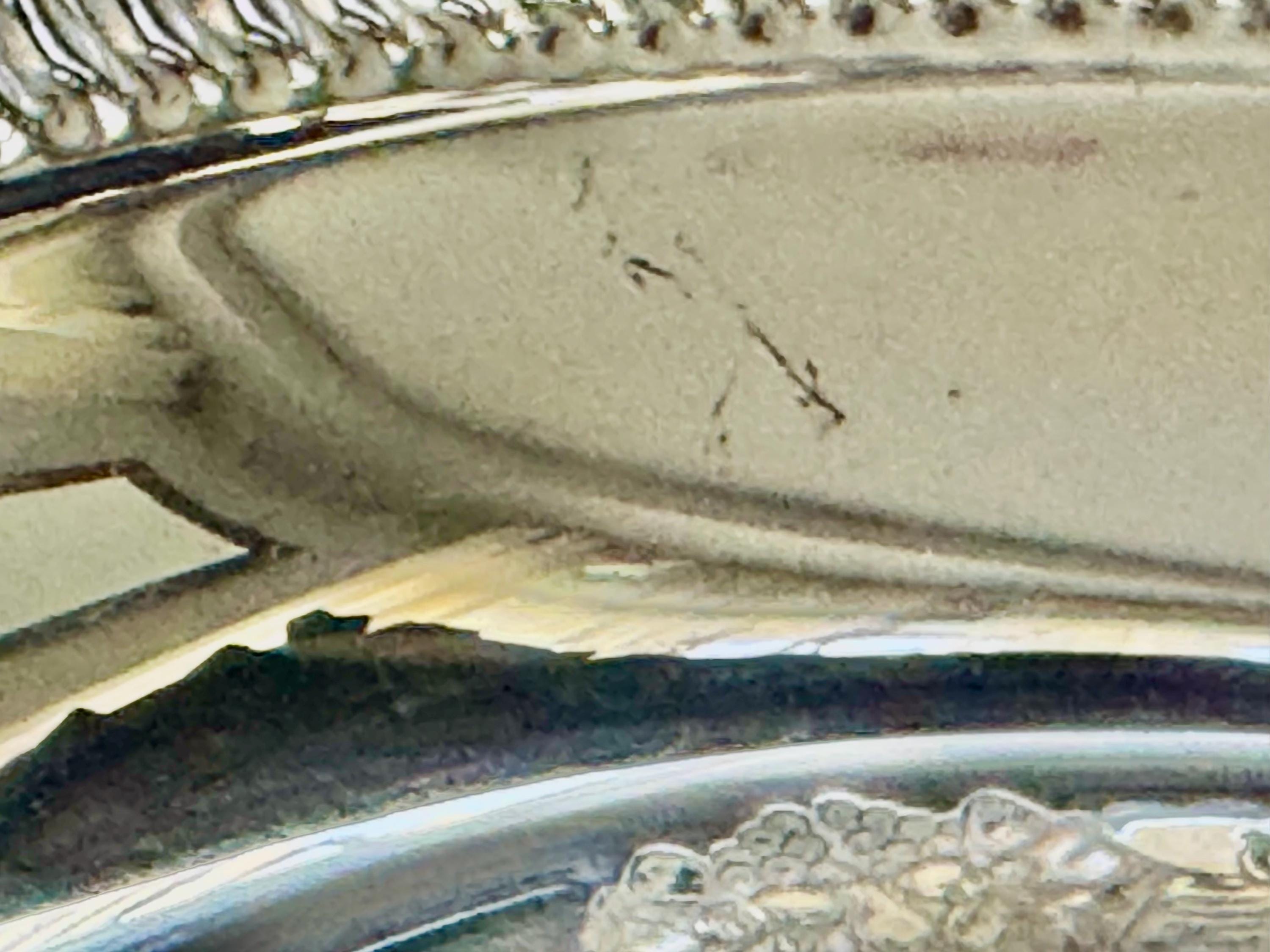 Vintage Silver Plated Serving Bowl 10.25”, Ornate Engraved Centre, Fluted Rim, Tarnish Resistant