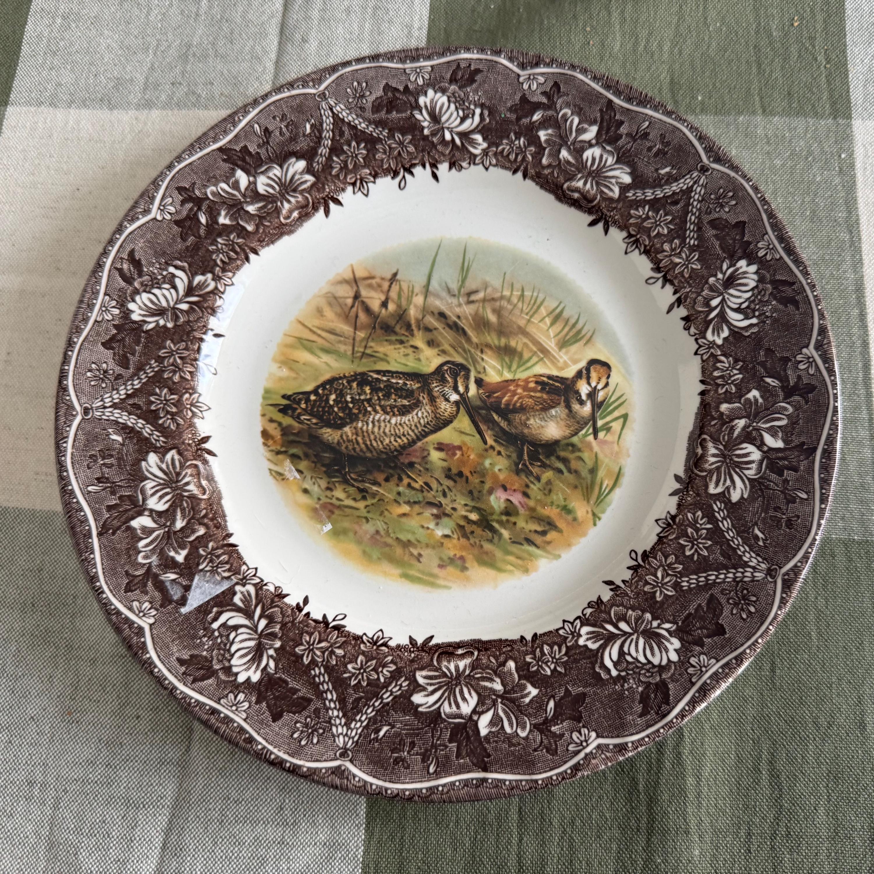 Exquisite Vintage English Animal Collection Plates – Wall Gallery Set of 7