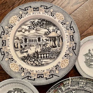 Vintage Royalty Wall Plates – Black & White Gallery Collection, Ceramic Porcelain bild 8