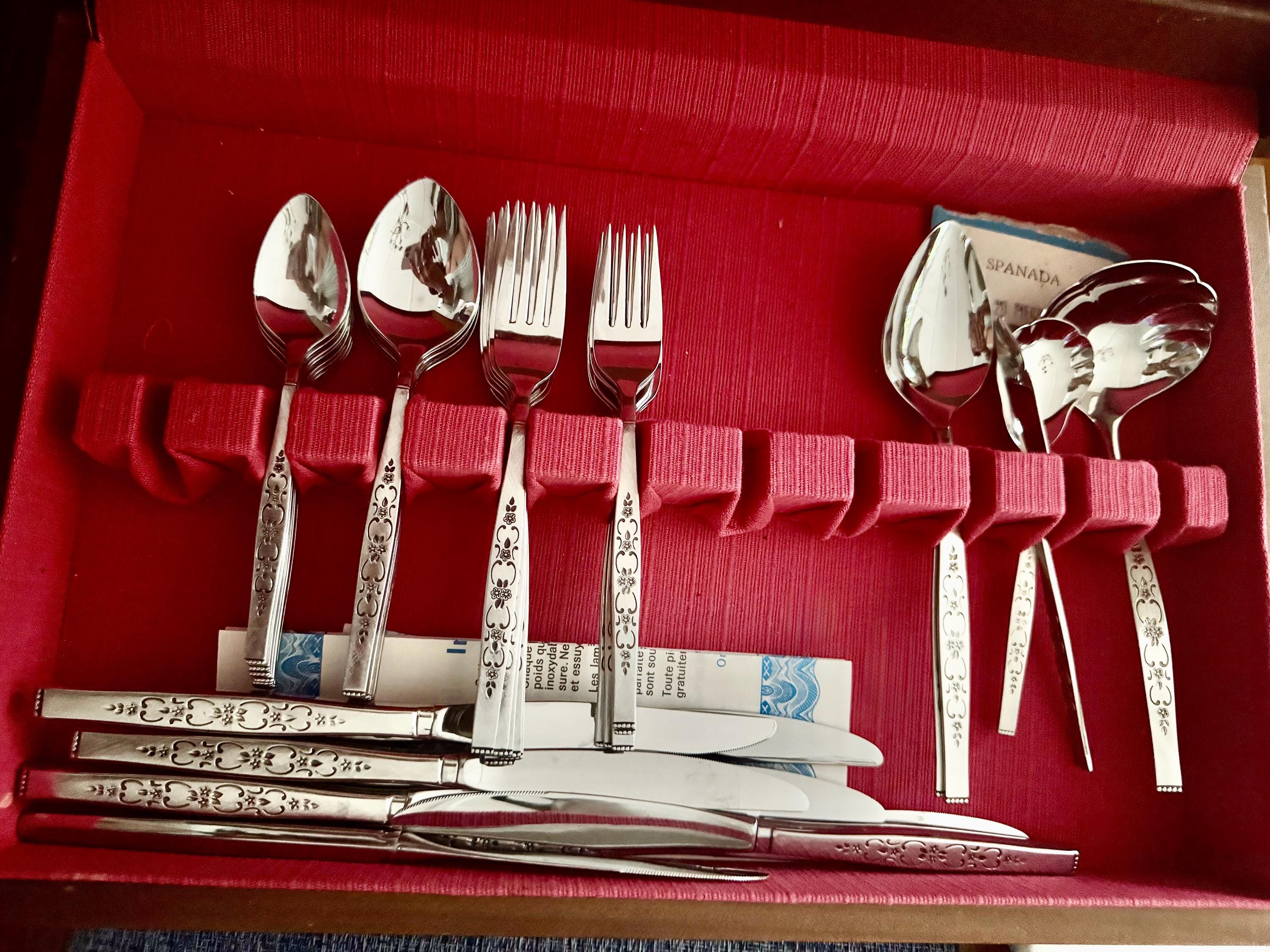 Oneida Spanada Stainless Flatware – Custom Set Options – Discontinued 1990s Pattern — Made in USA