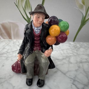 Royal Doulton Balloon Sellers Figurines, Hand-Painted English Porcelain, Vintage Collectible The Balloon Man