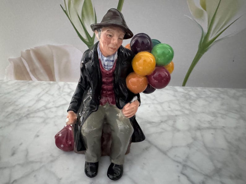 Royal Doulton Balloon Sellers Figurines, Hand-Painted English Porcelain, Vintage Collectible The Balloon Man