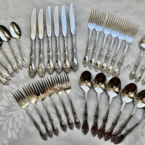 Vintage Oneida Huntington USA (Stainless 1977-1991) Flatware Set – Complete Set for 6 (36 items) Bild 11