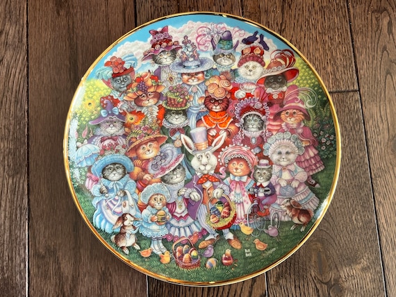 Franklin Mint Heirloom - Super Bright and Fun Decor - Decorative Plates 8” - Christmas, Easter & Valentines