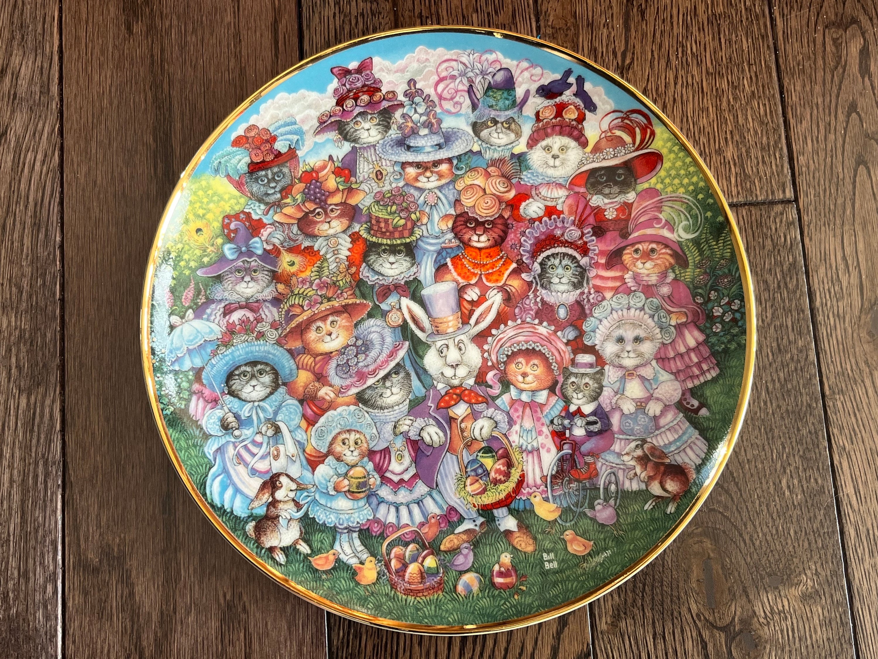 Franklin Mint Heirloom - Super Bright and Fun Decor - Decorative Plates 8” - Christmas, Easter & Valentines
