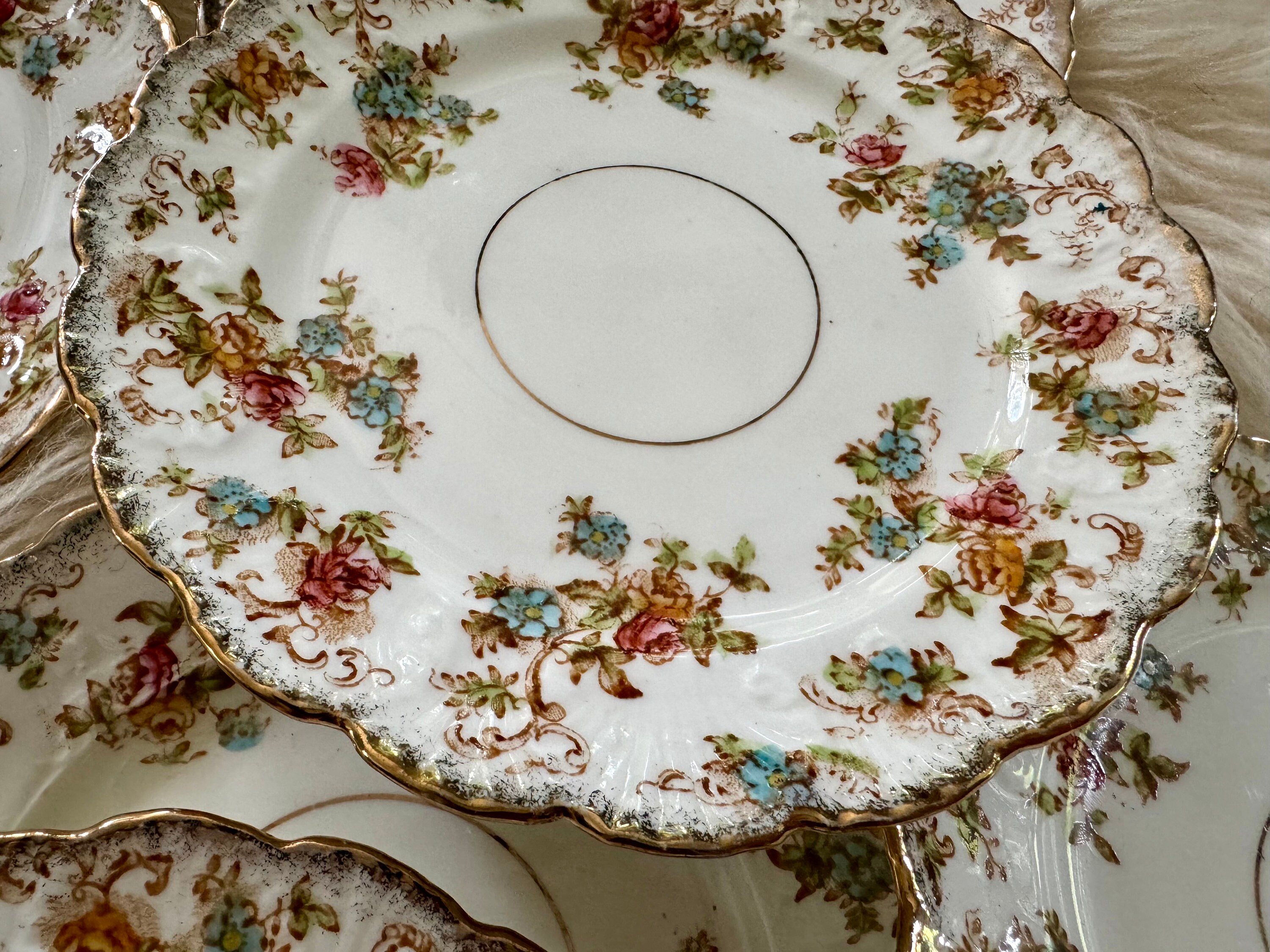 Antique Thomas Poole Royal Stafford China Dessert Set circa 1912
