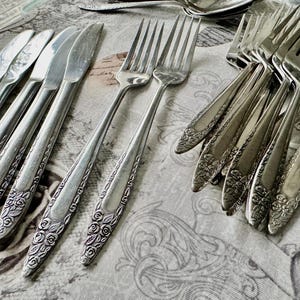 Vintage NASCO “Mariana / Jasmin” Stainless Flatware Collection – Floral Roses Pattern Korea bild 8