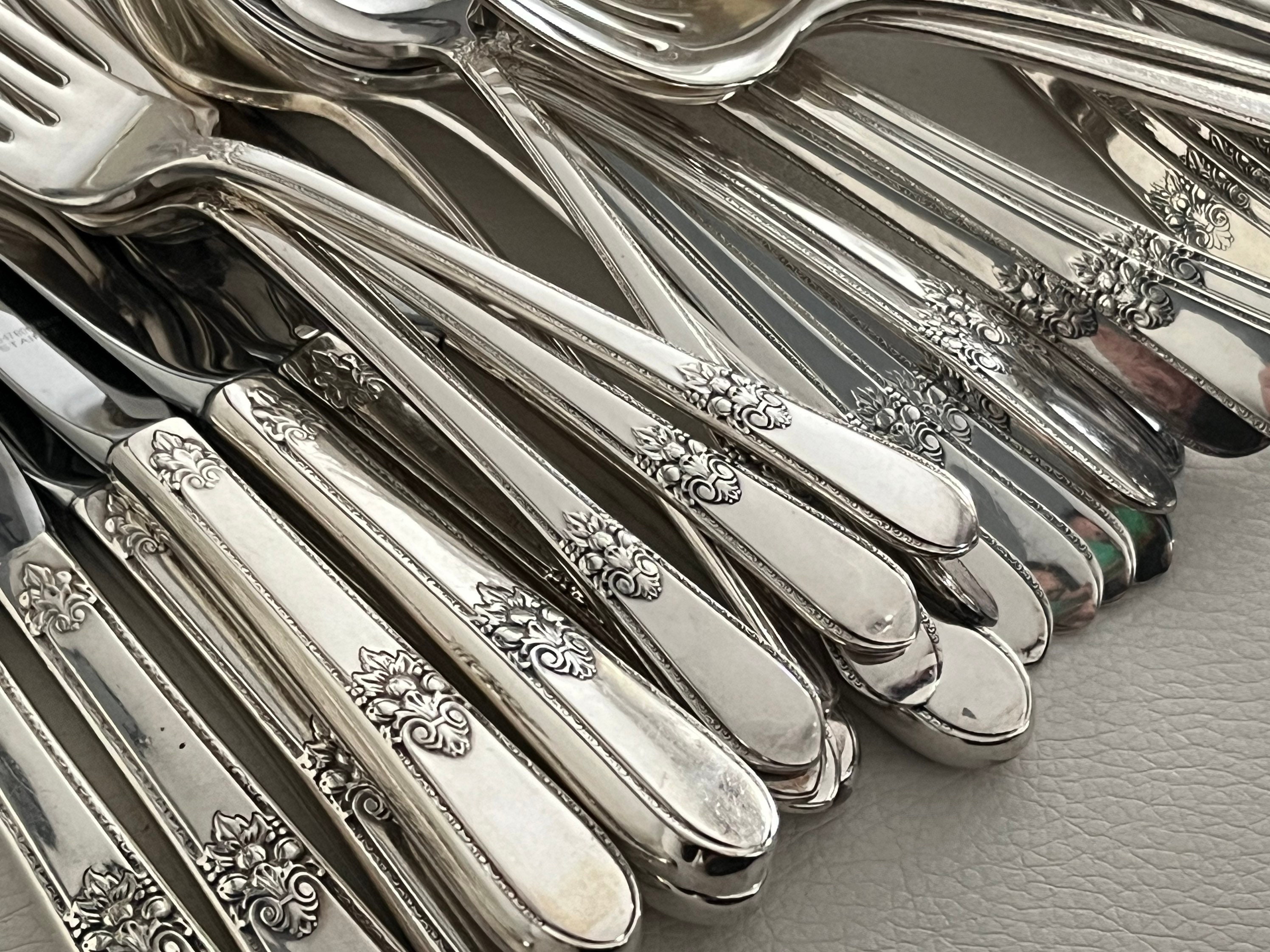 Vintage Silverware adoration by 1847 Rogers Bros Complete Set for 12 Persons Silver Plated Etsy