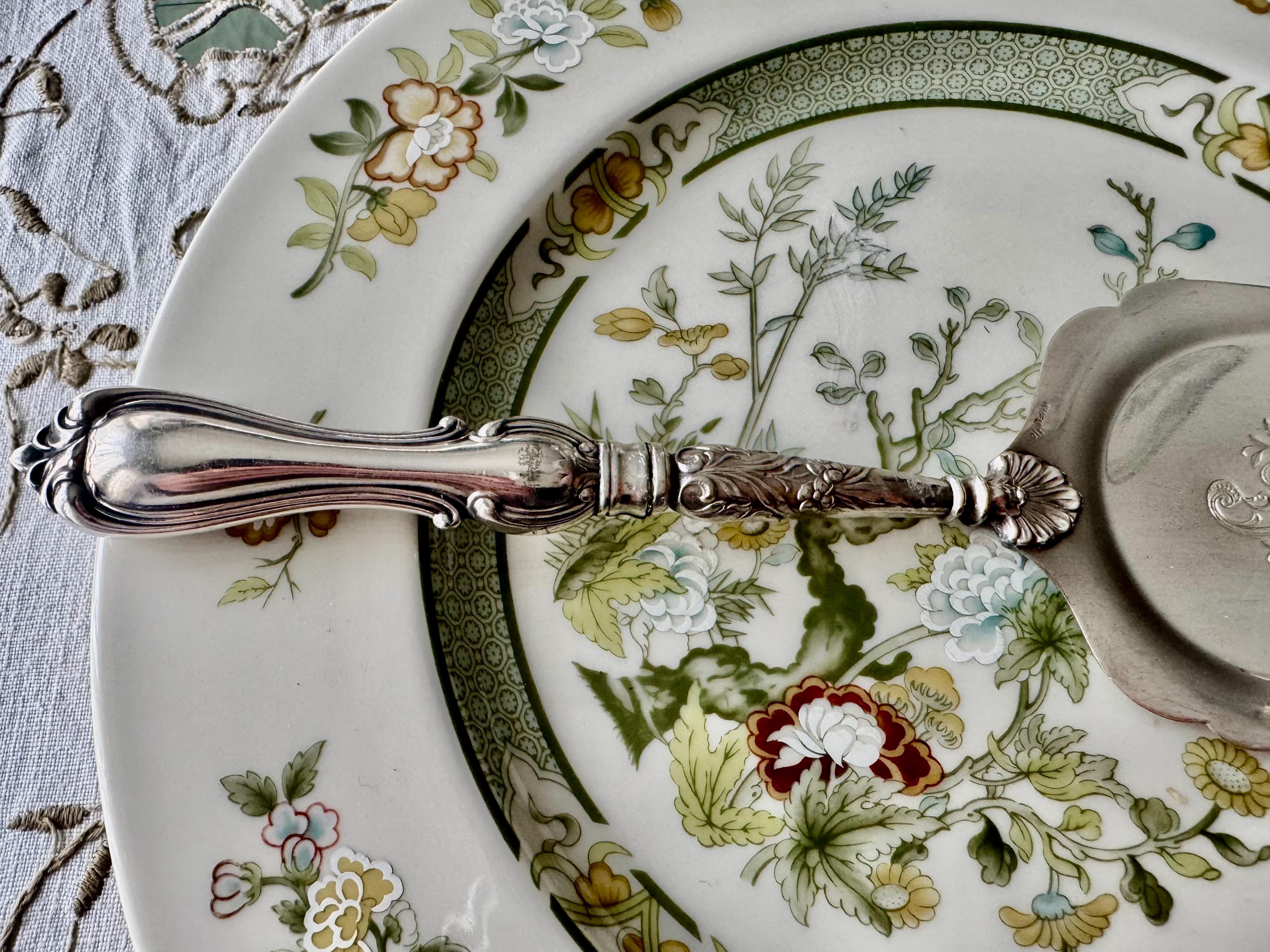 Antique WMF German Silverplate Cake Server – Ornate Engraved Serving Slice