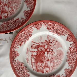 Transferware Christmas Plates — Santa's Sleigh & Spode Tree 画像 13