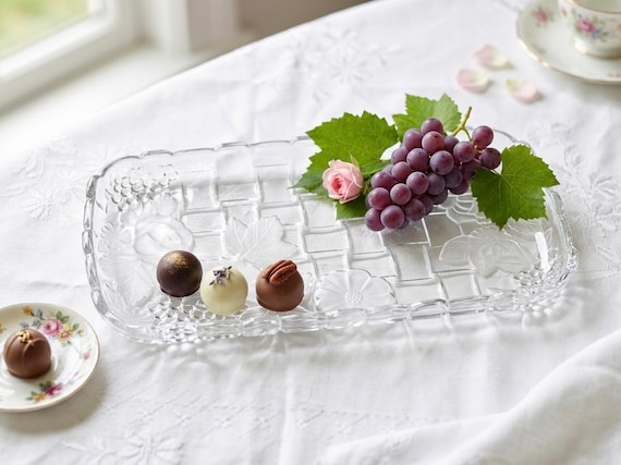 Vintage Napoli Glass Serving Tray — Crystal Clear Industries