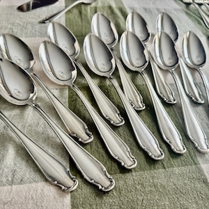 Rostfrei Solingen verzilverd bestek – complete service voor 11 + extra's – Duitsland afbeelding 7