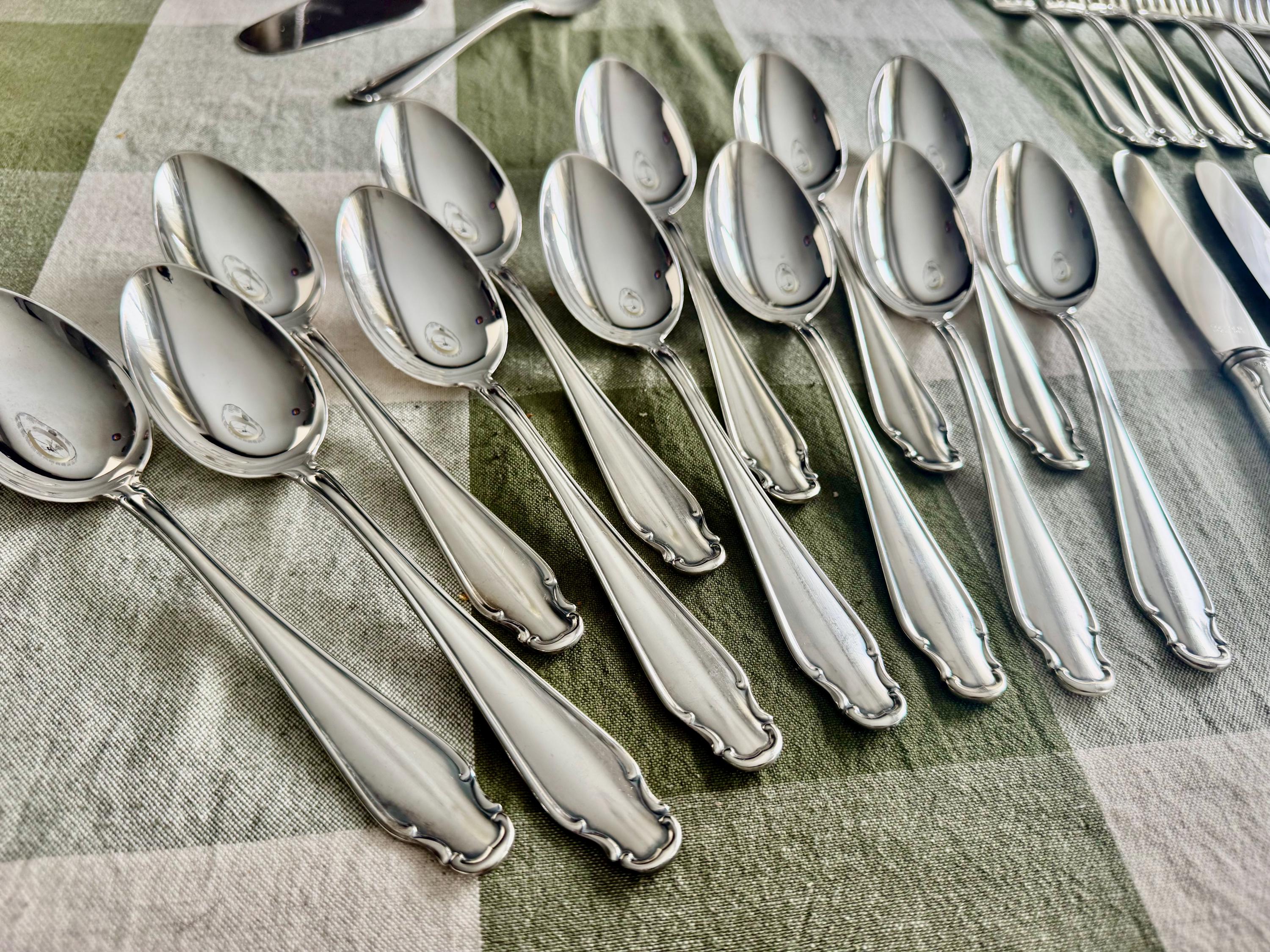 Rostfrei Solingen Silverplate Flatware – Complete Service for 11 + Extras – Germany