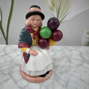 Royal Doulton Balloon Sellers Figurines, Hand-Painted English Porcelain, Vintage Collectible The Balloon Girl