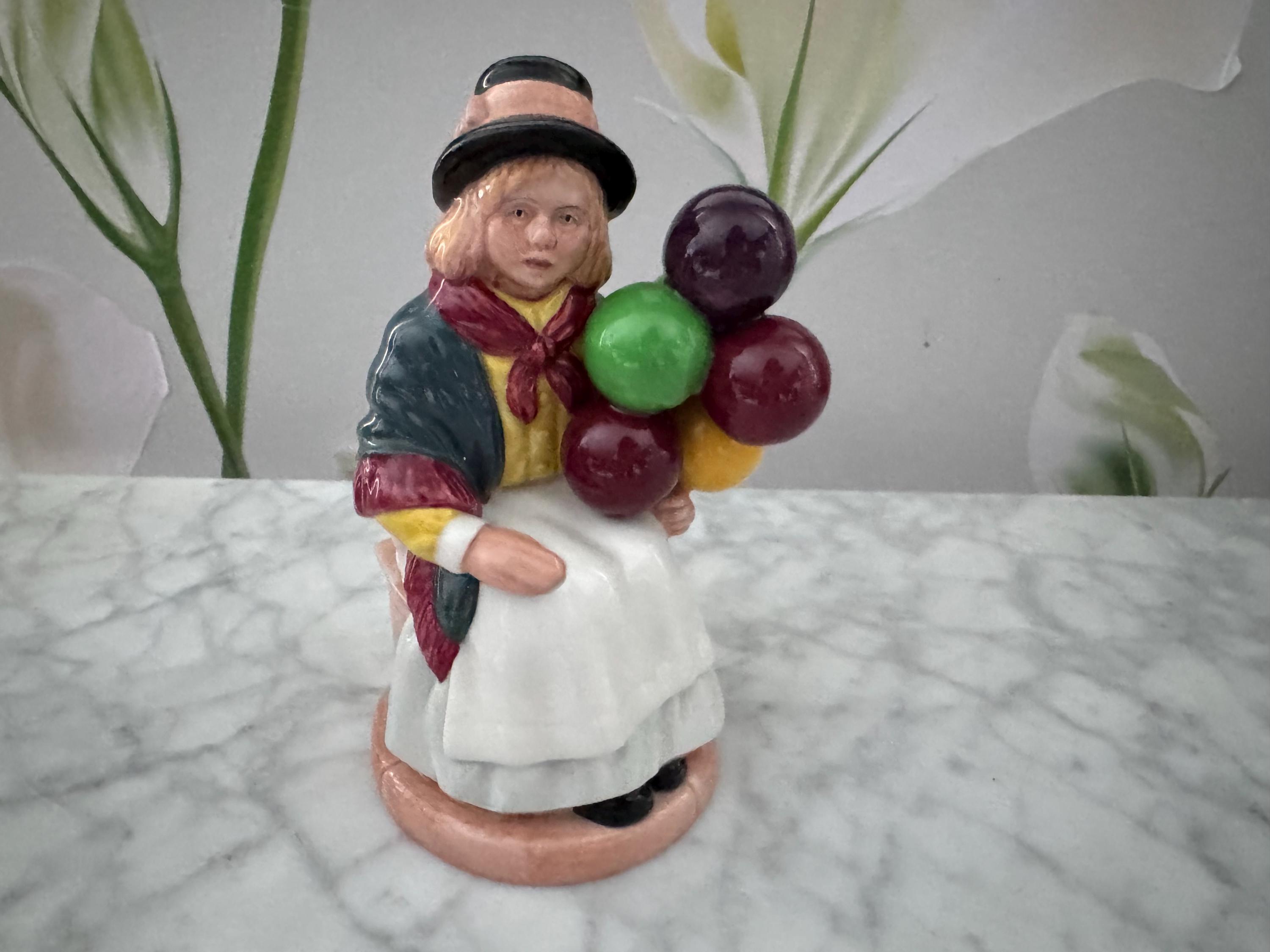 Royal Doulton Balloon Sellers Figurines, Hand-Painted English Porcelain, Vintage Collectible