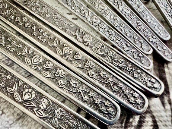 Vintage Sevita Flatware – National Stainless – Floral Pattern Stainless Steel