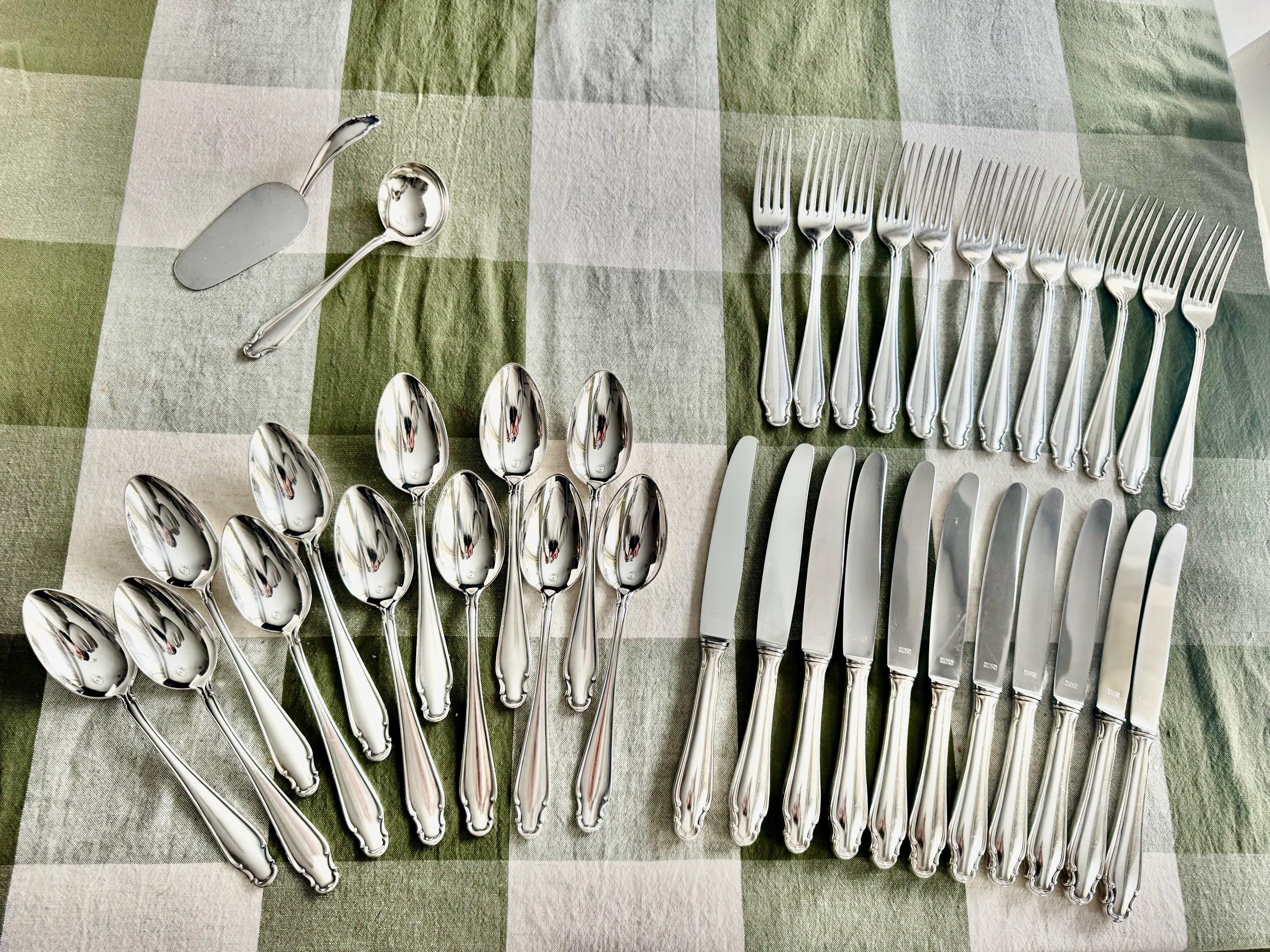 Rostfrei Solingen Silverplate Flatware – Complete Service for 11 + Extras – Germany