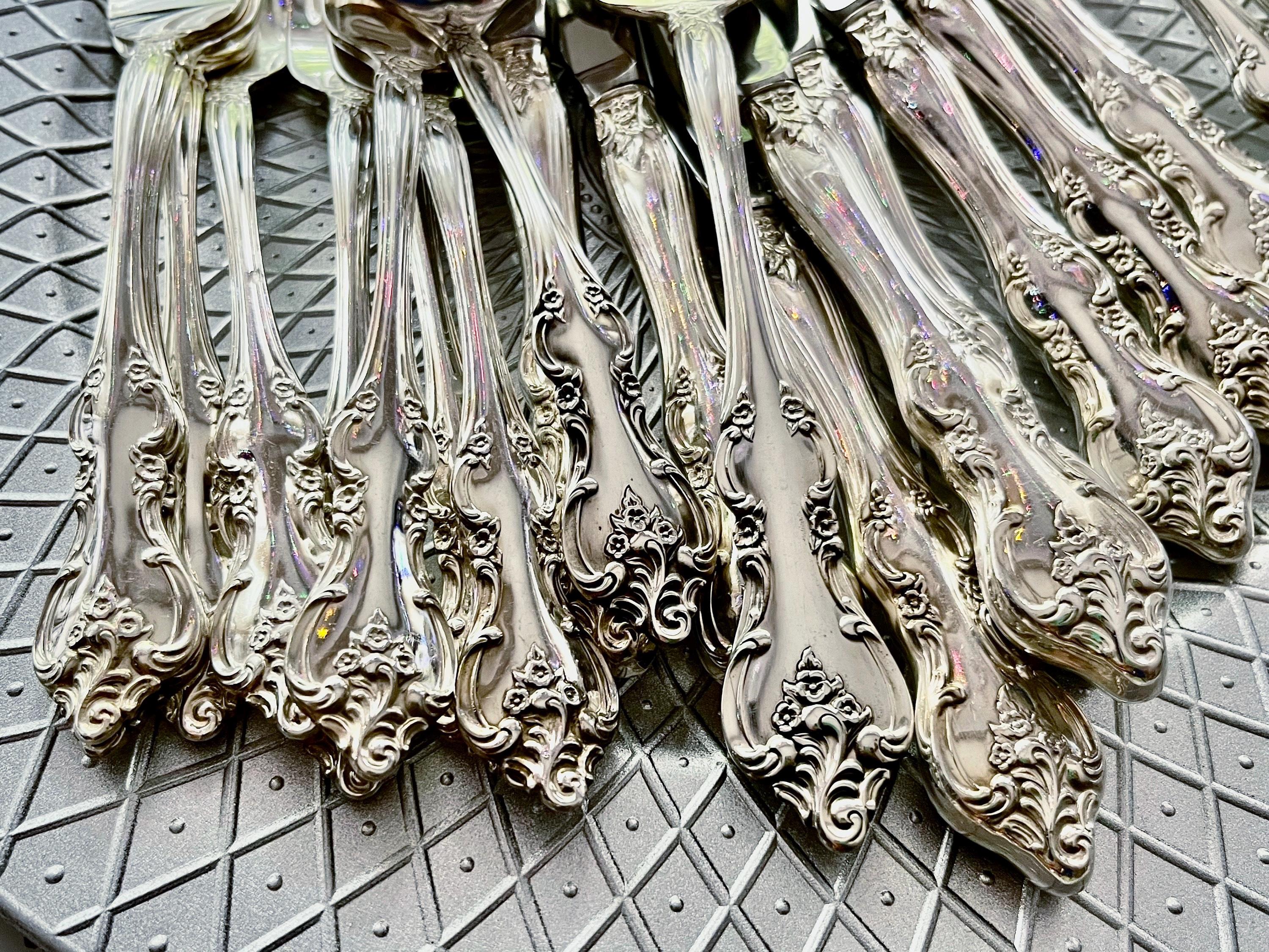 Vintage Orleans Rogers Bros Silver Plated Silverware 1964 - Complete Set for 12 Persons