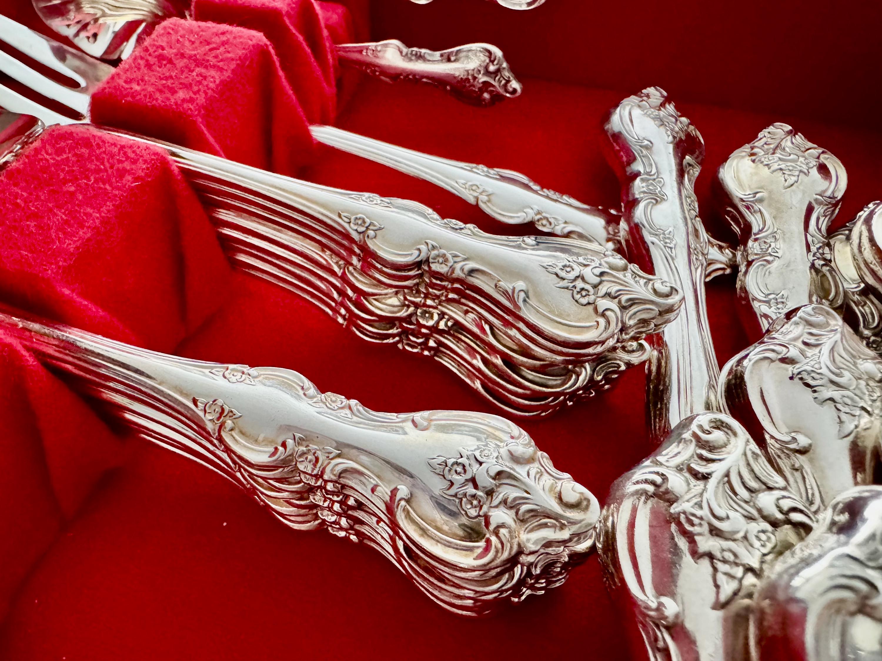 Vintage Orleans Rogers Bros Silverware Set for 10 Persons Plus Extras
