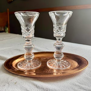 Pair of Vintage Cut Crystal Candlesticks – Likely Waterford bild 7
