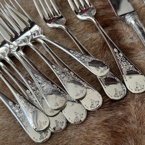 Vintage Birks Regency - Silver Plated - Queen Mary - Complete Set for 6 Persons - 46 items